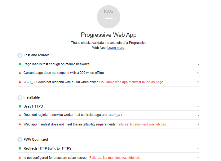 Progressive Web App